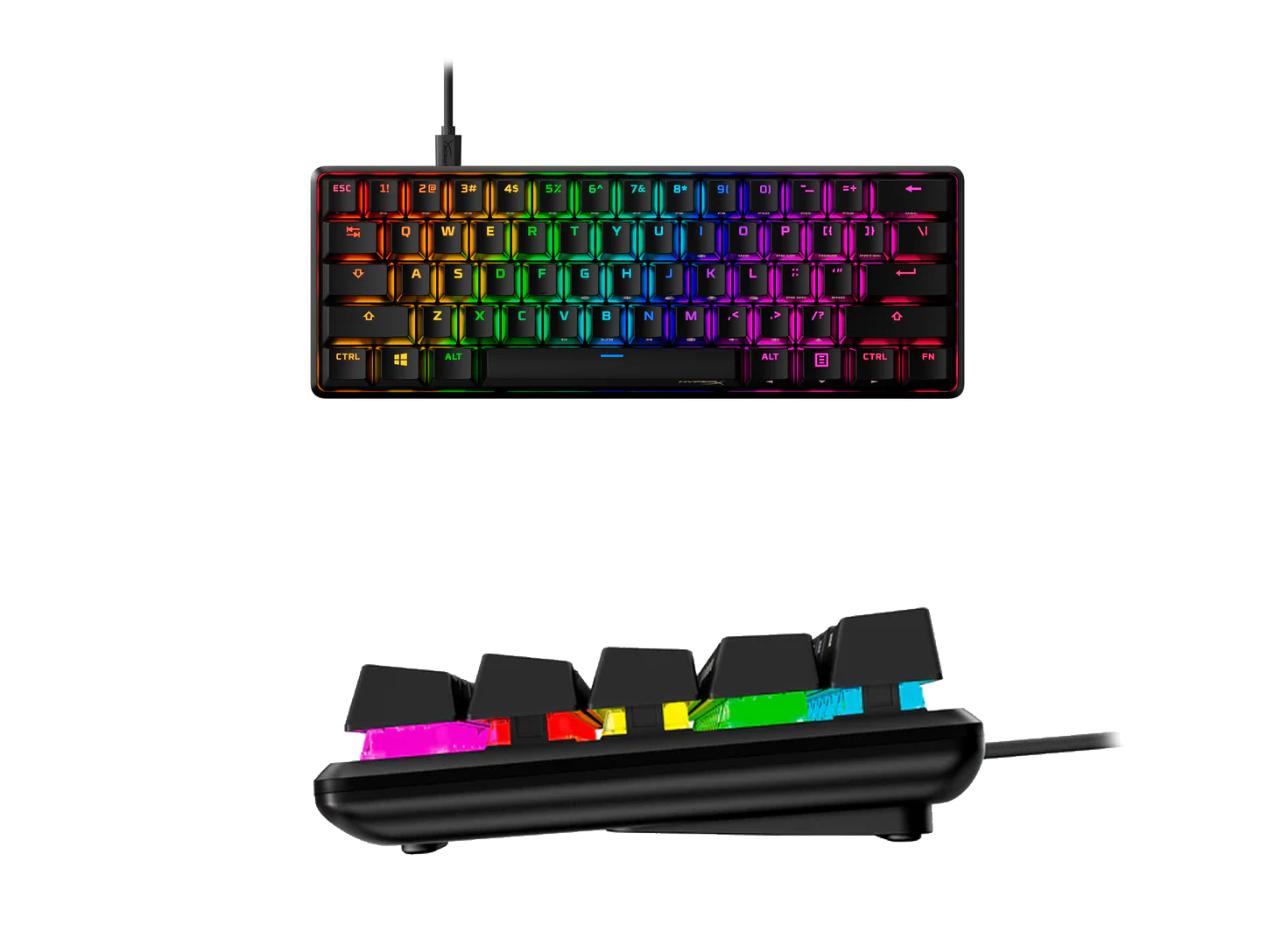 کيبورد گيمينگ هايپرکس اوريجينس (RGB) 68 کليدHyperx(RGB) HyperX Alloy Origins Core 60طراحي شده بر پايه تکنولوژي HP/بدنه از جنس آلمينيوم/کليدي هاي تمام مکانيکي/بک لايت چند رنگ